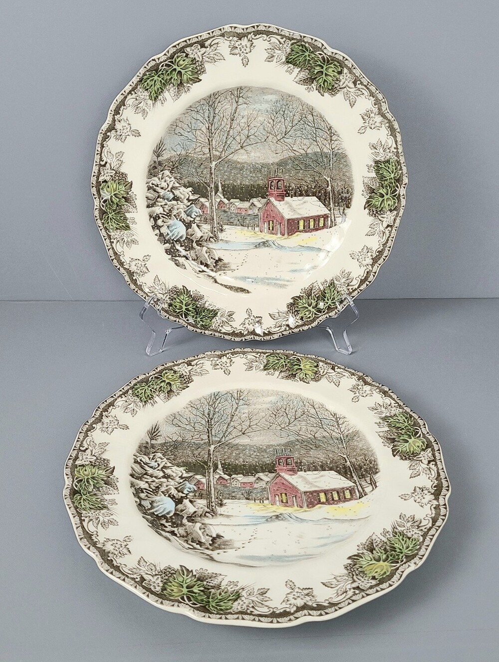 Johnson Brothers Friendly Village The School House 10" Dinner Plates- Set of 2